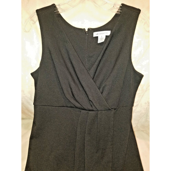 Liz Claiborne Dress Womens 4 Black Mini Gattered Cocktail Party - Picture 3 of 7